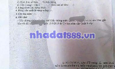 HẬU GIANG – QUẬN 6 - HẺM 4M THÔNG – GẦN VÒNG XOAY PHÚ LÂM – 2 TẦNG